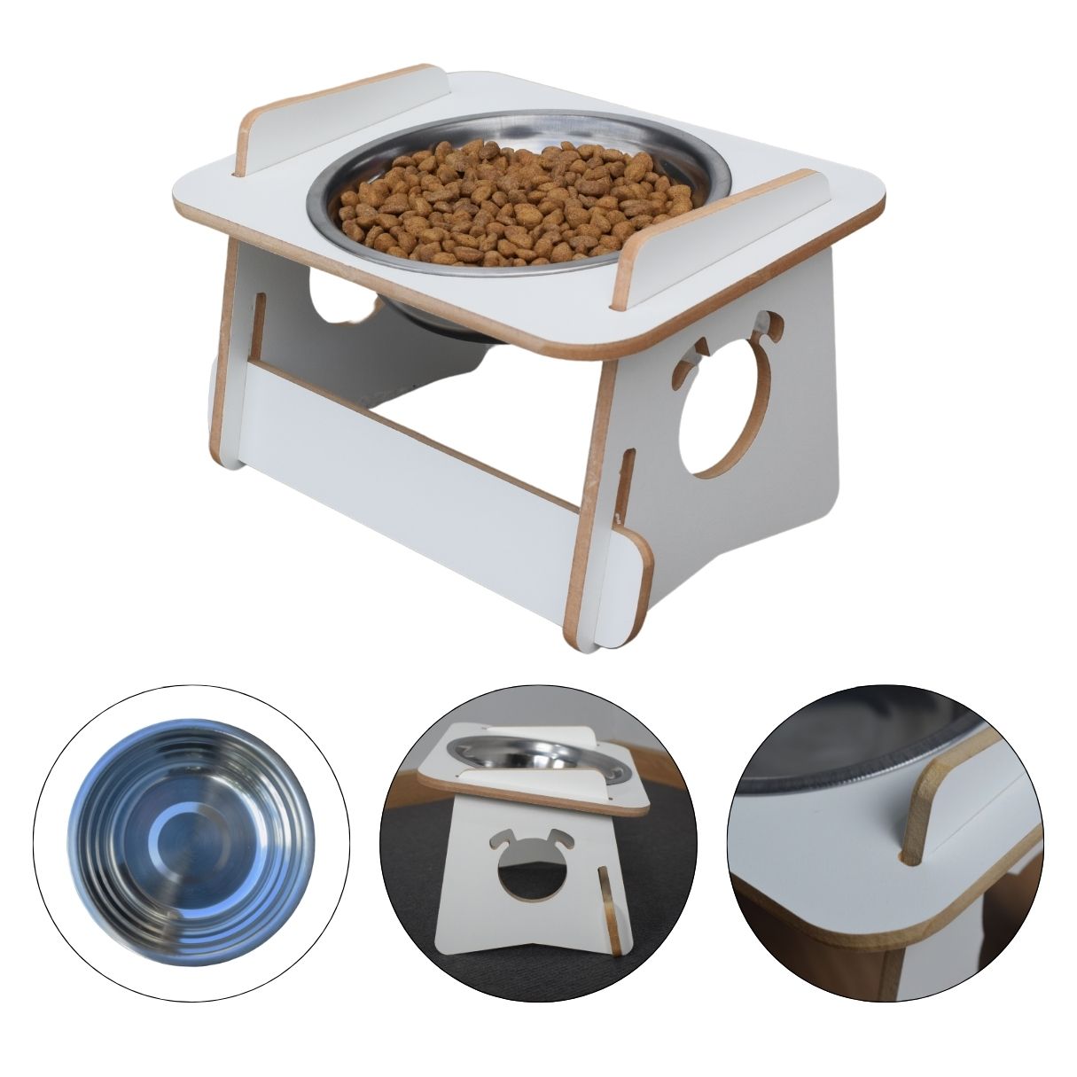 Comedouro Cachorro Elevado Pet Tigela Ração Inox Saudável