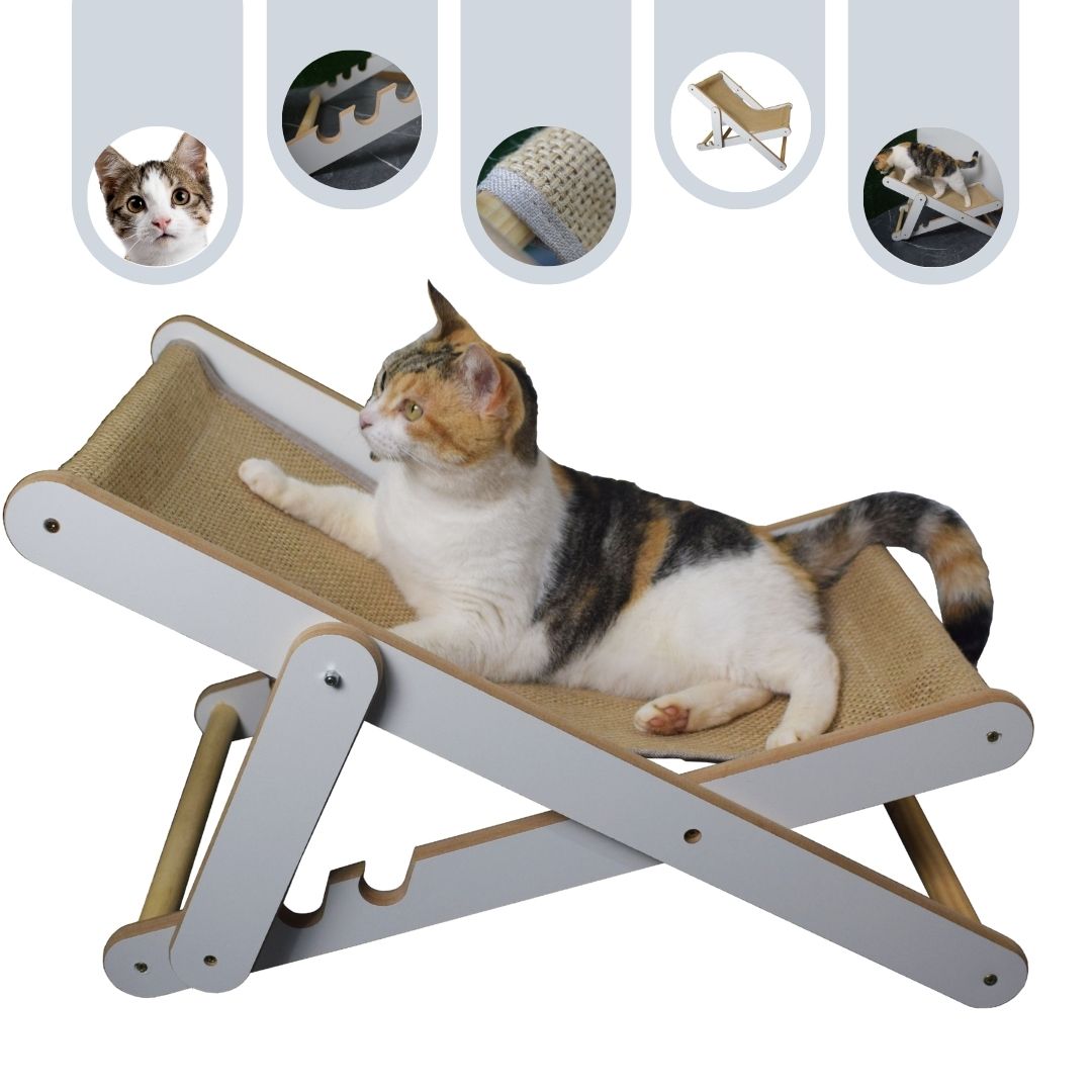 Cadeira Espreguiçadeira Gato Carpet e Sisal