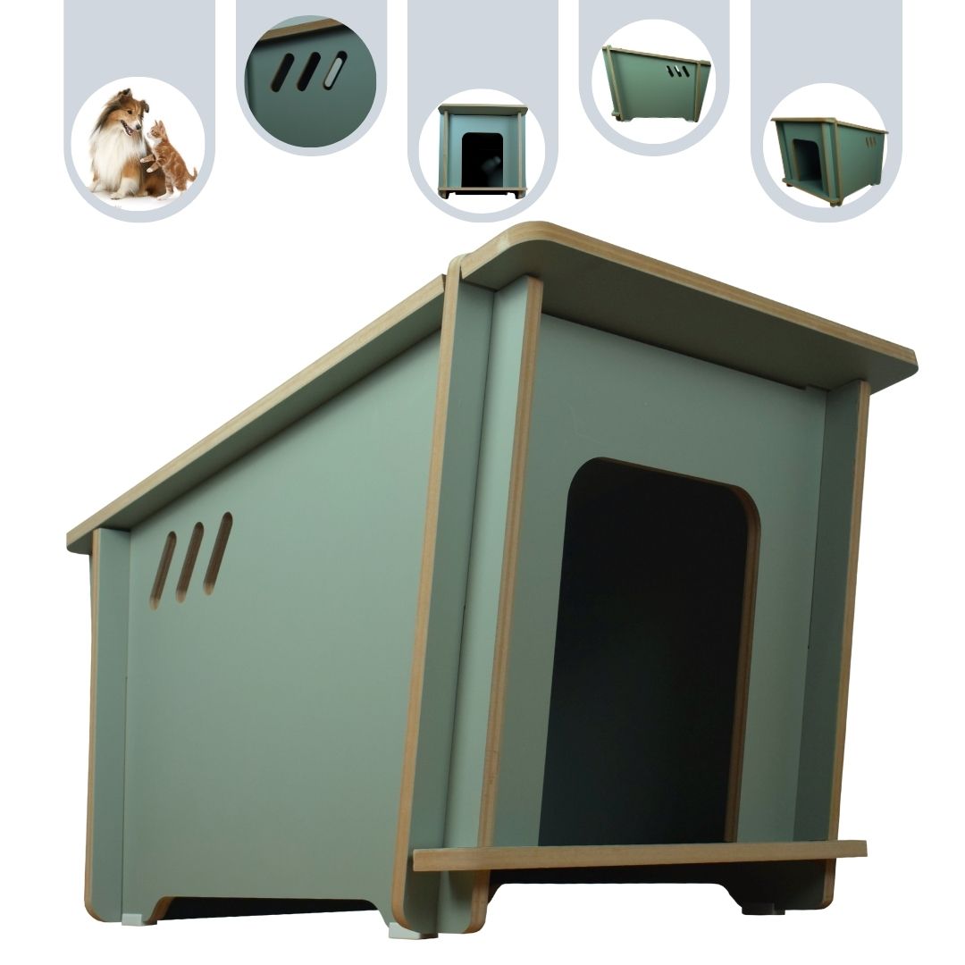 Casinha Cachorro Pet Mesa de canto Dog House MDF Média 