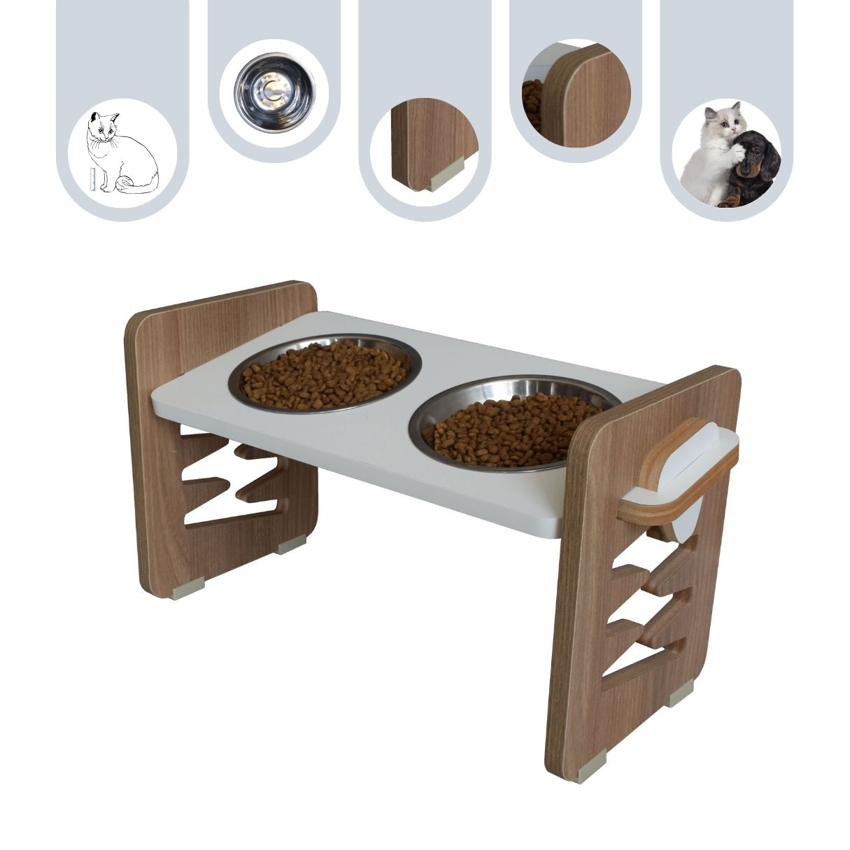 Comedouro Duplo Zig Zag