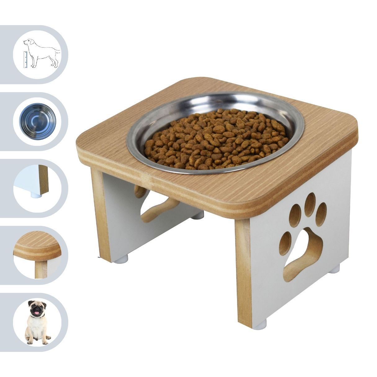 Comedouro Cachorro Elevado Pet MDF Linha Básica 