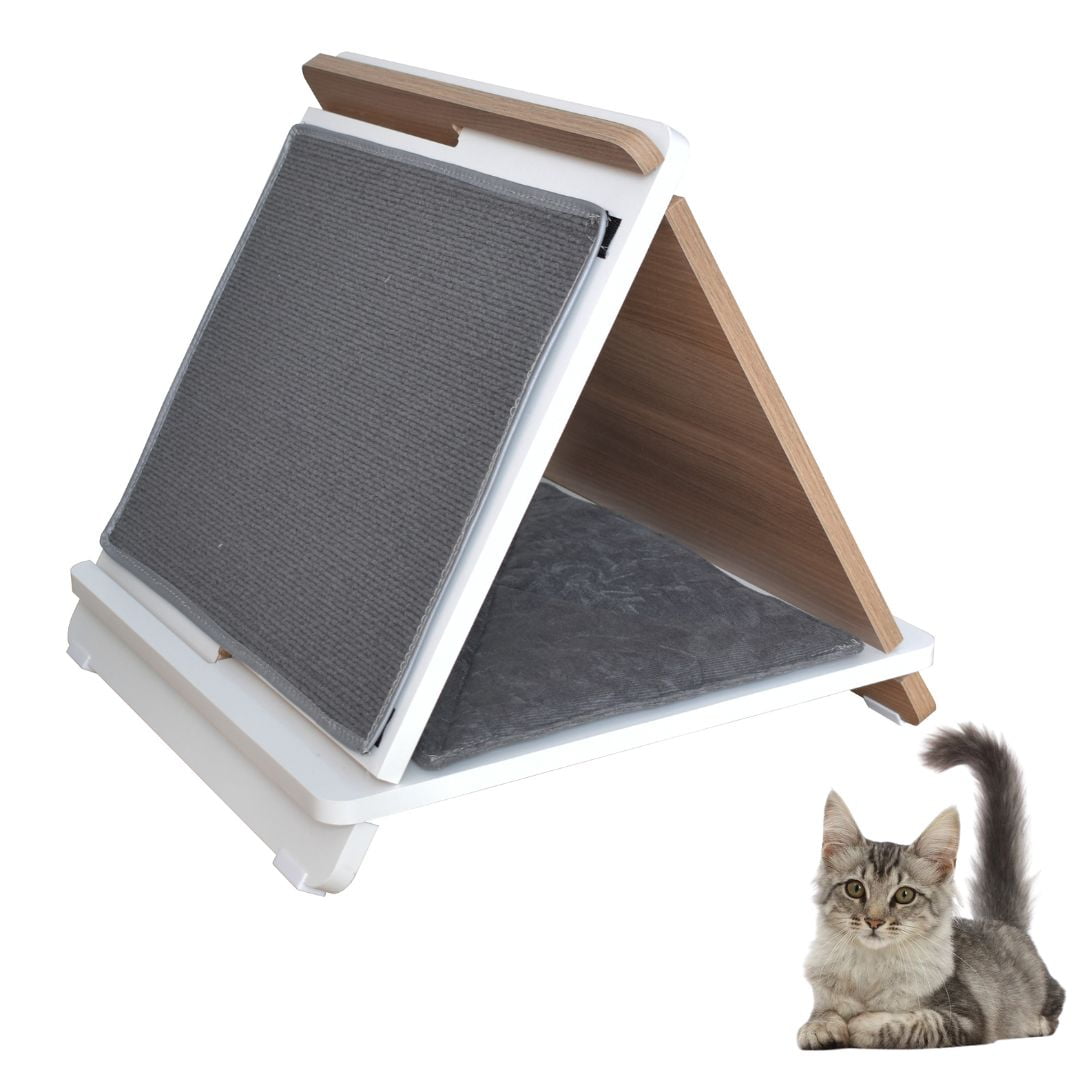 Toca Gato Pet MDF Mesa Cabana + Arranhador 