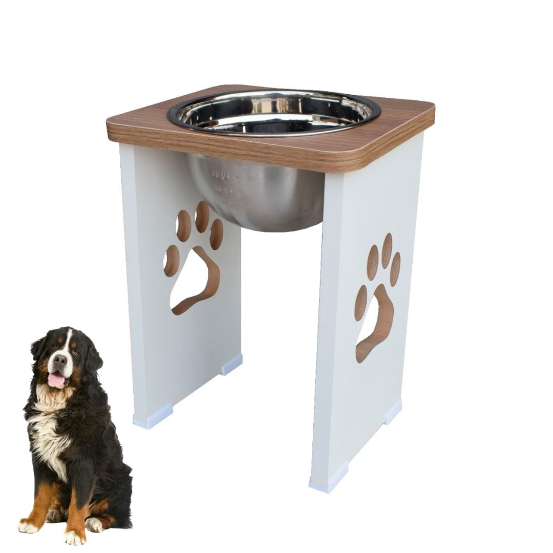 Comedouro Cachorro Grande Elevado Pet MDF - 30 cm