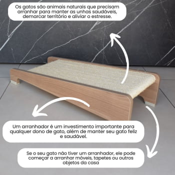 Arranhador de Gato MDF Inclinado Sisal  