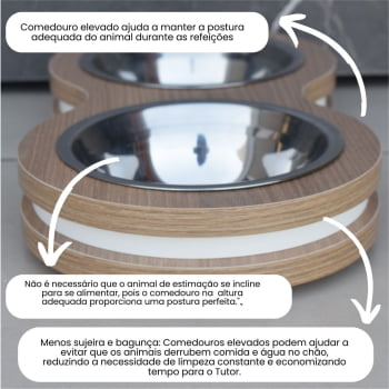 Comedouro Duplo Cães e Gatos