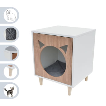 Mesa Cabeceira Pet Gato MDF Mingau