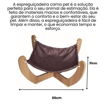 Cama Para Cachorro e Gato Pet MDF Espreguiçadeira Modelo X 