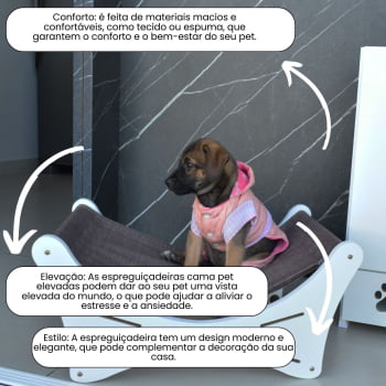 Cama Pet Cachorro e Gato MDF Espreguiçadeira Moderna  