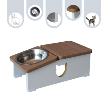 Base Comedouro Hibrido Gato 