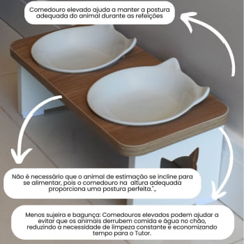 Comedouro Duplo Gato
