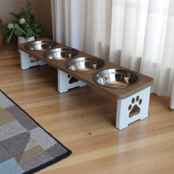 Comedouro Quadruplo Linear Cachorro