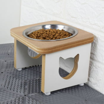 Comedouro Gato Elevado Pet MDF Linha Tradicional