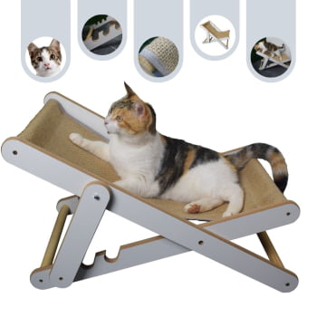 Cadeira Espreguiçadeira Gato Carpet e Sisal Cadeira Espreguiçadeira Gato Carpet e Sisal