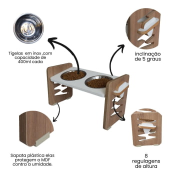 Comedouro Duplo Zig Zag