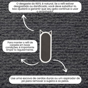 Refil Arranhador Gato modelo Frajola Grande Carpete