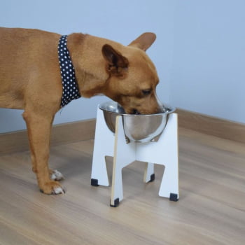 Comedouro Cachorro Gato Elevado Pet MDF Torre Grande