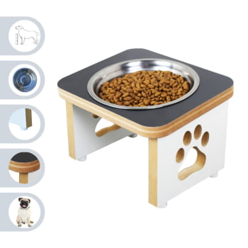 Comedouro Cachorro Elevado Pet MDF Linha Básica 