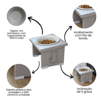 Comedouro Lite Simples Gato