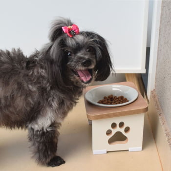 Comedouro Bebedouro Cachorro Elevado Pet MDF