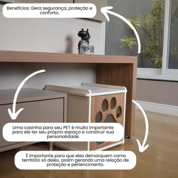 Mesa Cabeceira Cachorro Pet MDF Pata