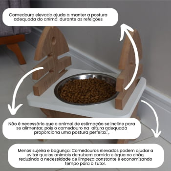 Comedouro Simples Gato Espinha de Peixe