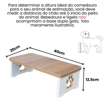 Suporte Comedouro Bebedouro Base Dupla