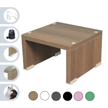 Comedouro Bebedouro Cachorro Gato Base Elevado Pet MDF Colors  