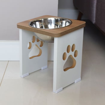 Comedouro Cachorro Grande Elevado Pet MDF - 25 cm