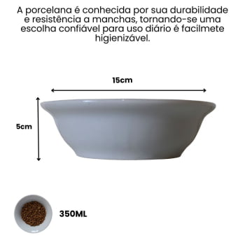 Tigela Bowl Porcelana 15 cm - 350 ml