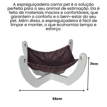 Cama Para Cachorro e Gato Pet MDF Espreguiçadeira Modelo X 