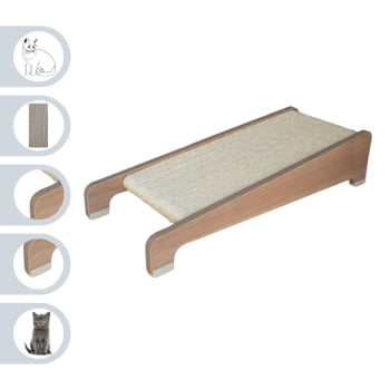 Arranhador de Gato MDF Inclinado Sisal