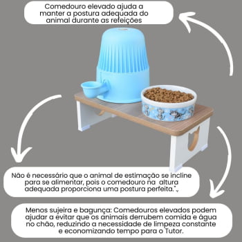 Suporte Comedouro Bebedouro Base Dupla