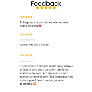Comedouro Gato Elevado Pet Tigela Ração Inox Saudável