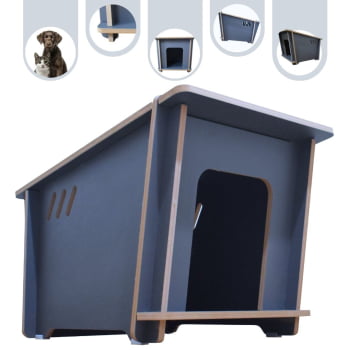 Casinha Cachorro Pet Mesa de canto Dog House MDF Média 