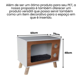 Mesa de Canto Pet Cachorro e Gato MDF TV