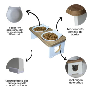 Comedouro Duplo Gato