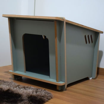 Casinha Cachorro Pet Mesa de canto Dog House MDF Média 