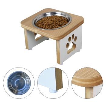 Comedouro Cachorro Elevado Pet MDF Linha Tradicional
