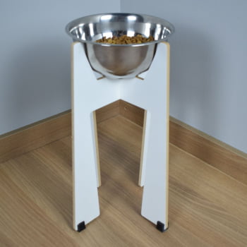 Comedouro Cachorro Gato Elevado Pet MDF Torre Grande - 35 cm