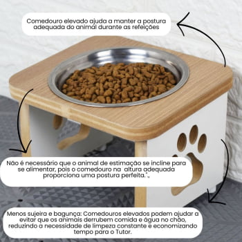 Comedouro Cachorro Elevado Pet MDF Linha Tradicional