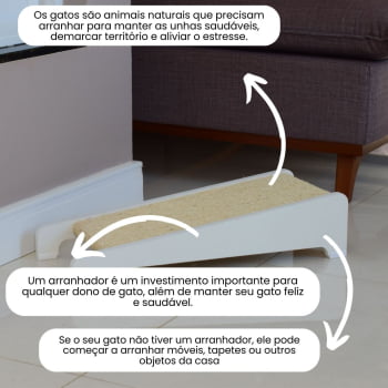 Arranhador de Gato MDF Inclinado Sisal  