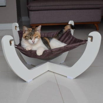 Cama Para Cachorro e Gato Pet MDF Espreguiçadeira Modelo X 