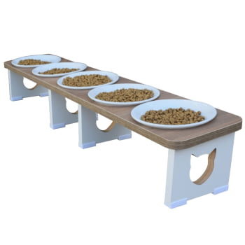 Comedouro Quintuplo Gato Comedouro Quintuplo Gato