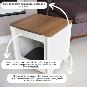 Mesa Cabeceira MDF Pet Retrô Cubo