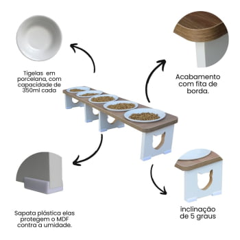 Comedouro Quintuplo Gato