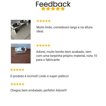 Comedouro Cachorro Elevado Duplo Pet Tigela Ração Inox Saudável