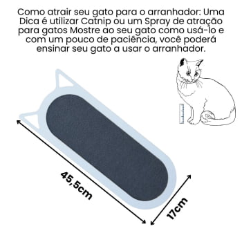 Arranhador Gato Piso Parede modelo Frajola Médio Branco