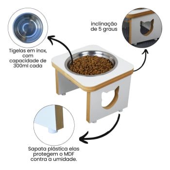 Comedouro Tradicional Simples Gato 