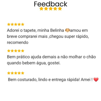 Tapete Pet Comedouro