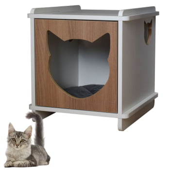 Mesa Cabeceira Gato Pet MDF Felino